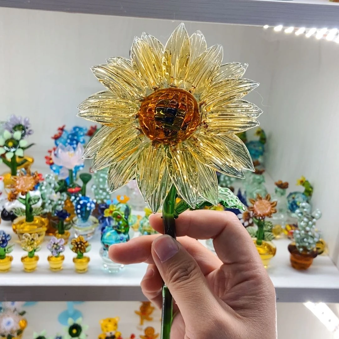 琉璃手工艺品向日葵