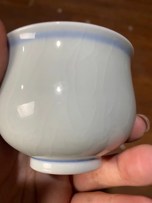 微瑕福利柴素胎有线开片炉式杯