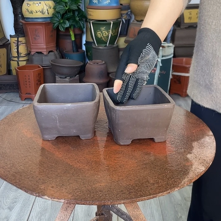 13+13四方紫砂盆
