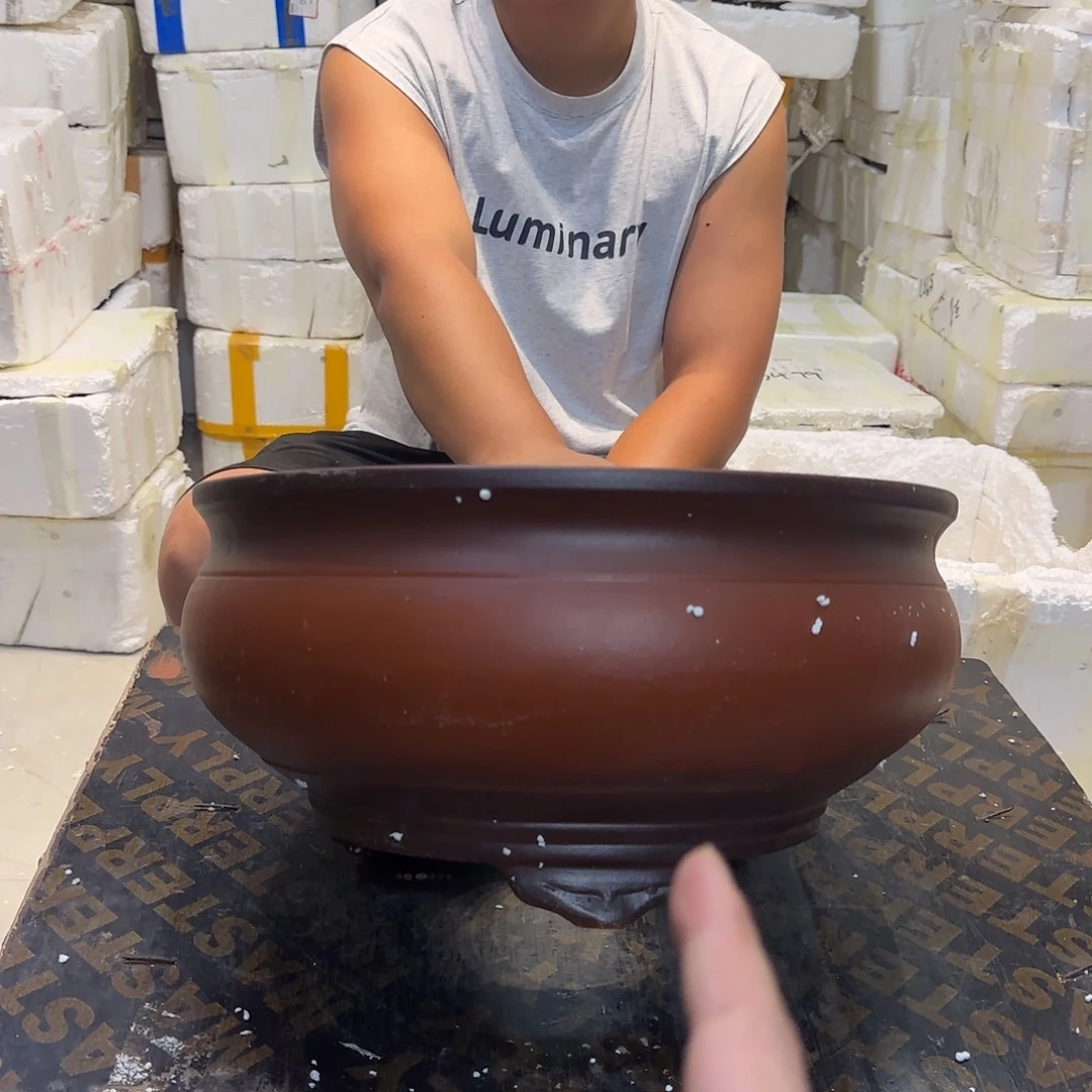 紫砂花盆口径31高度15