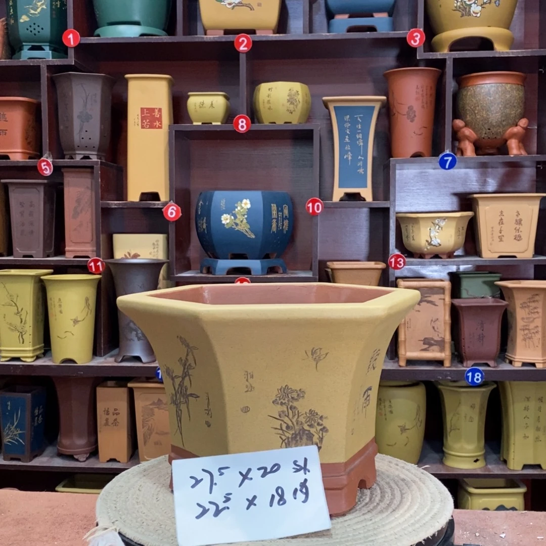 紫砂艺术紫砂花盆