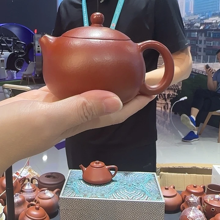 ****紫砂茶杯全手朱泥西施 170CC