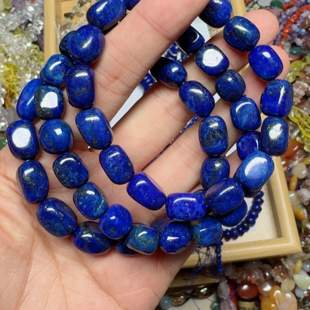 玛瑙/玉髓合金珠宝半成品青金石随型手链一条