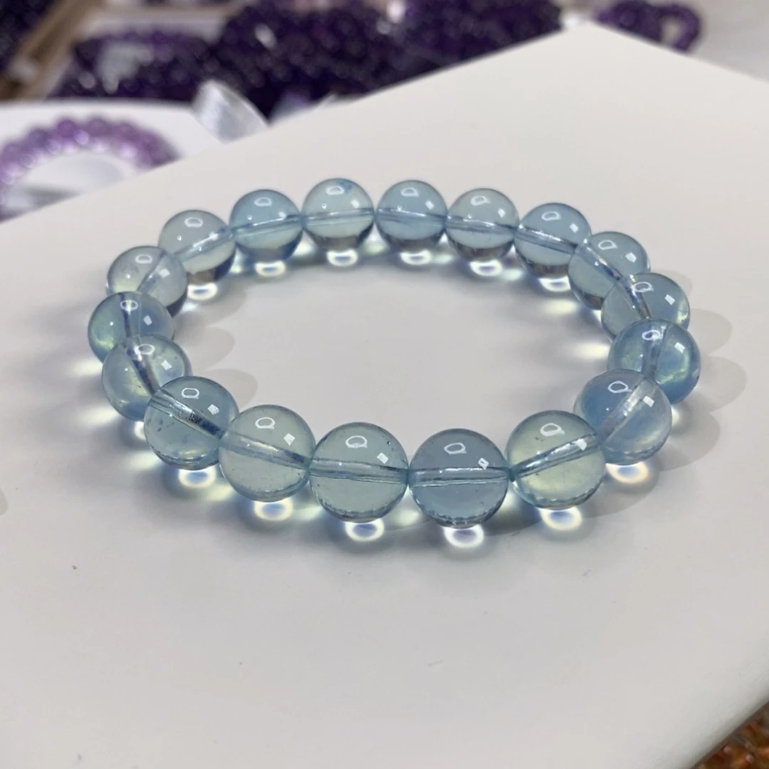 未镶嵌手链水晶11mm海蓝宝