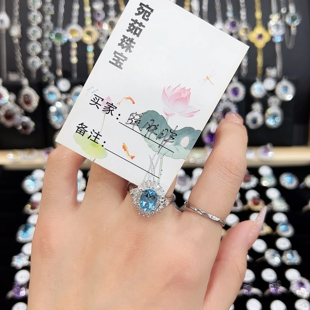 紫晶戒指银S925镶嵌天然