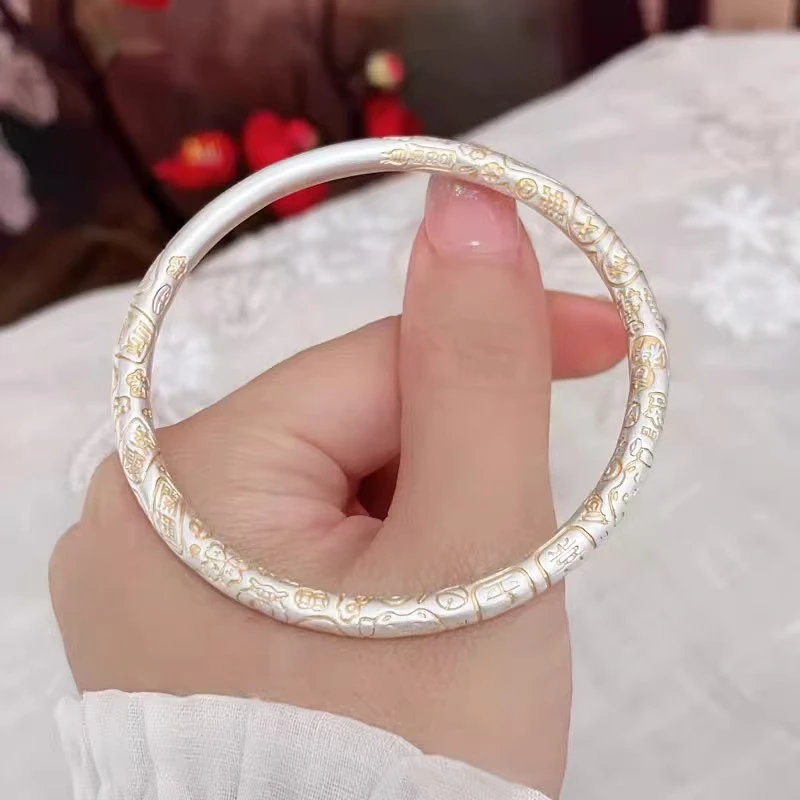 足银手镯 详情页有款式