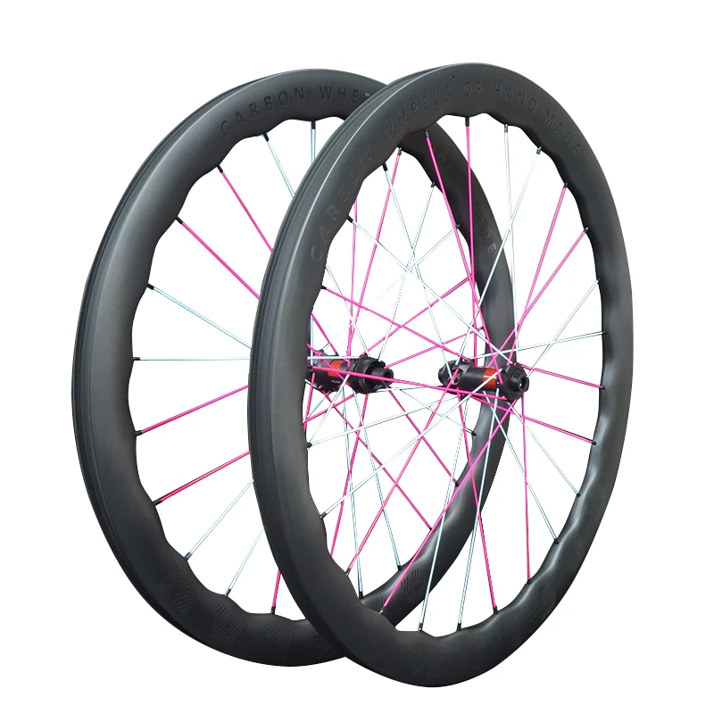 高澜超轻公路车碳纤维波浪轮组进口辐条 DT240花鼓 桶轴 碟刹