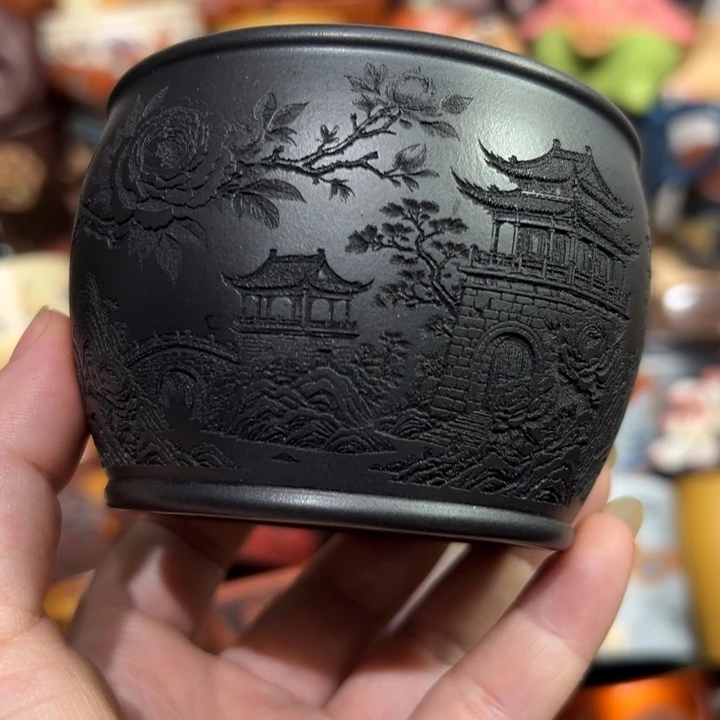 紫砂茶杯宜兴紫砂主人杯