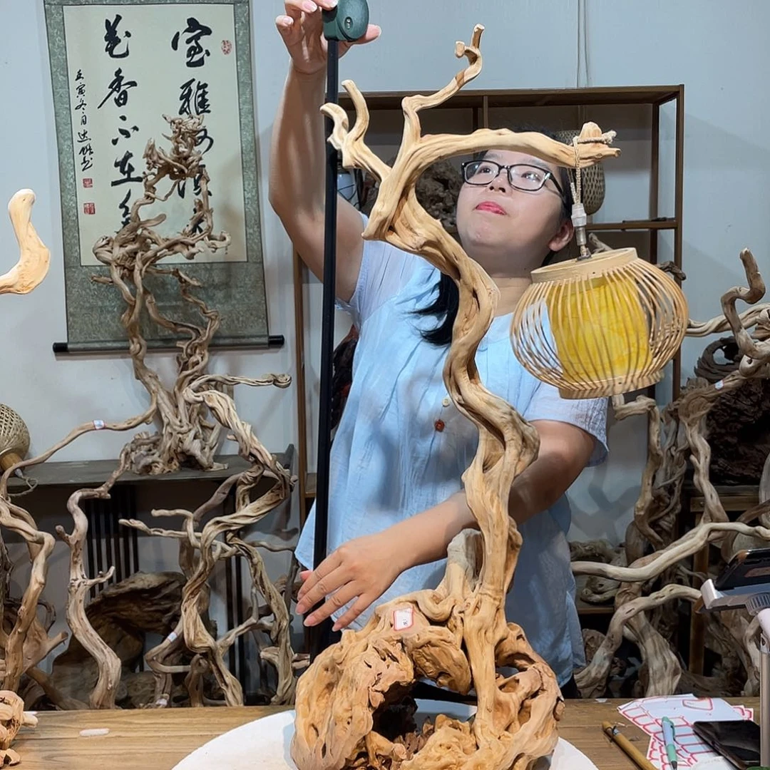 香榧木杜鹃根根艺摆件