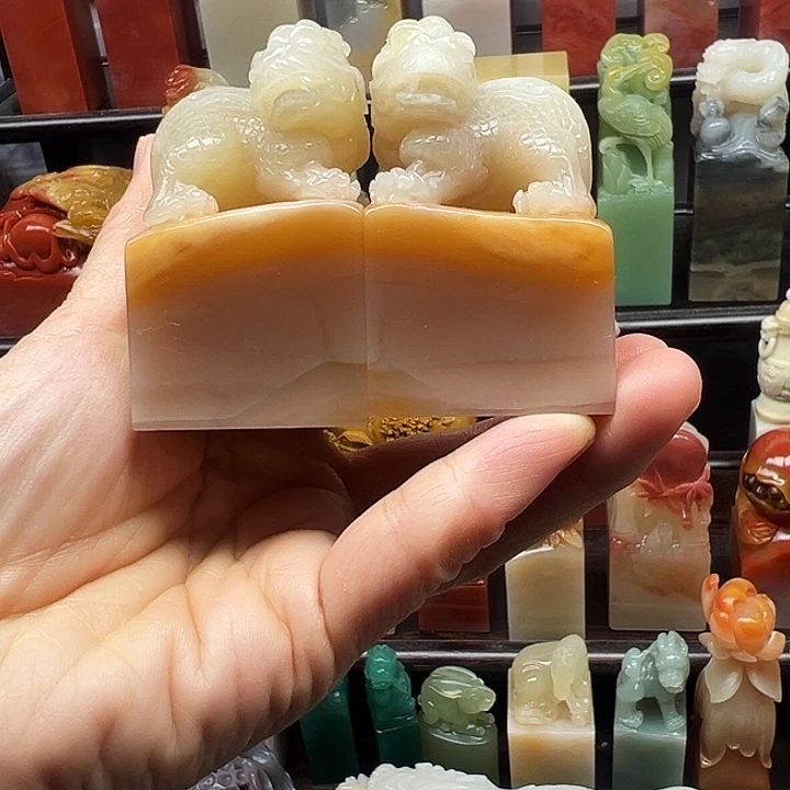 寿山石印石寿山石手工雕刻