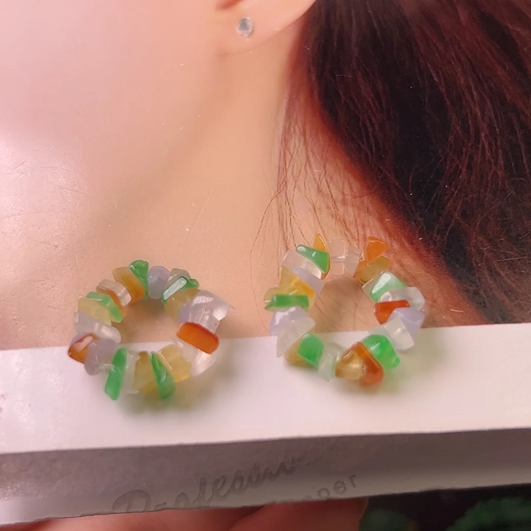未镶嵌翡翠耳饰圈圈