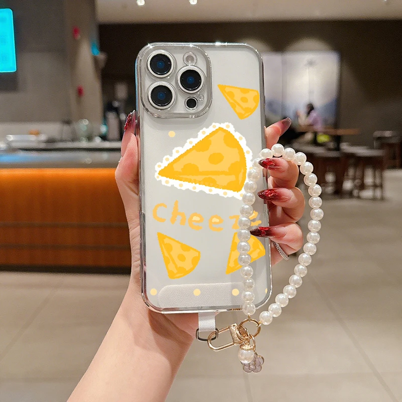 【苹果】芝士奶酪图案适用苹果系列iphone16/15/14手机壳手链防摔