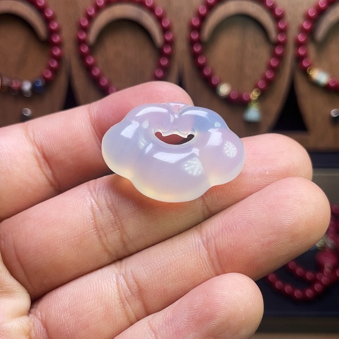 ****落玛瑙/玉髓合金颈饰平安扣112