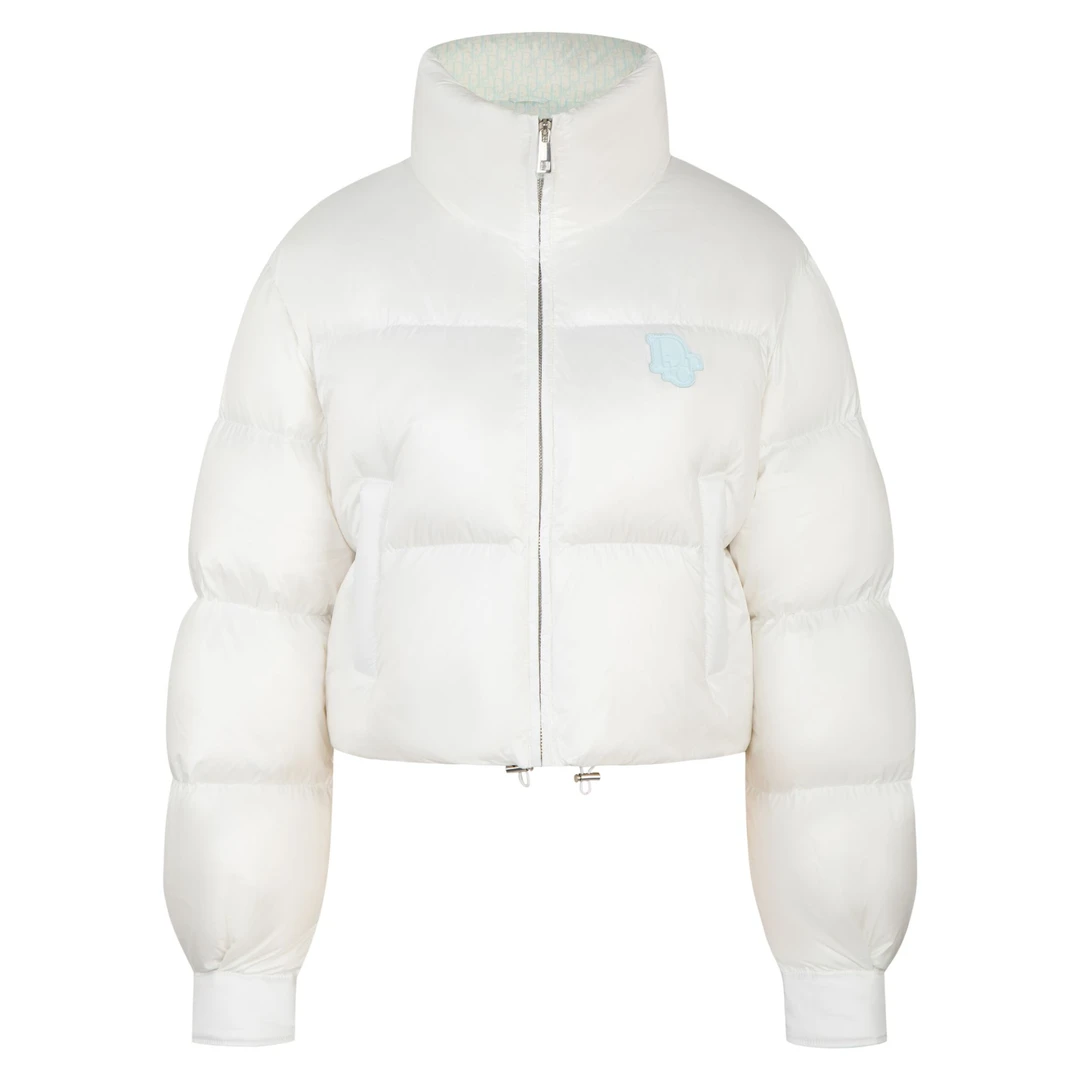 迪奥名莎25秋冬法式时尚加绒厚款立领拉链面包羽绒服