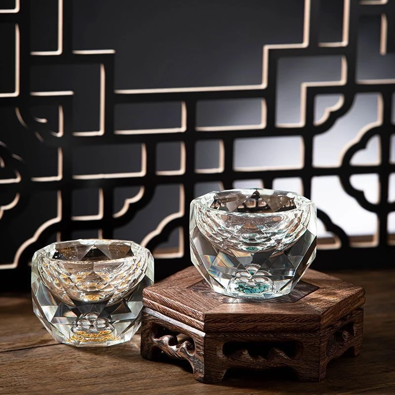 [璃斓堂]水晶茶杯丨纯手工无铅A级水晶茶具喝茶器具茶器加厚高档