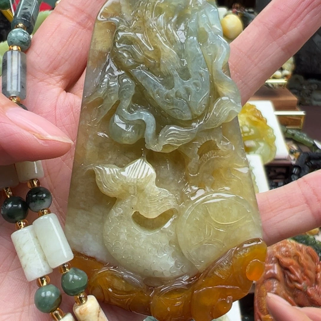 岫玉未镶嵌挂件挂件