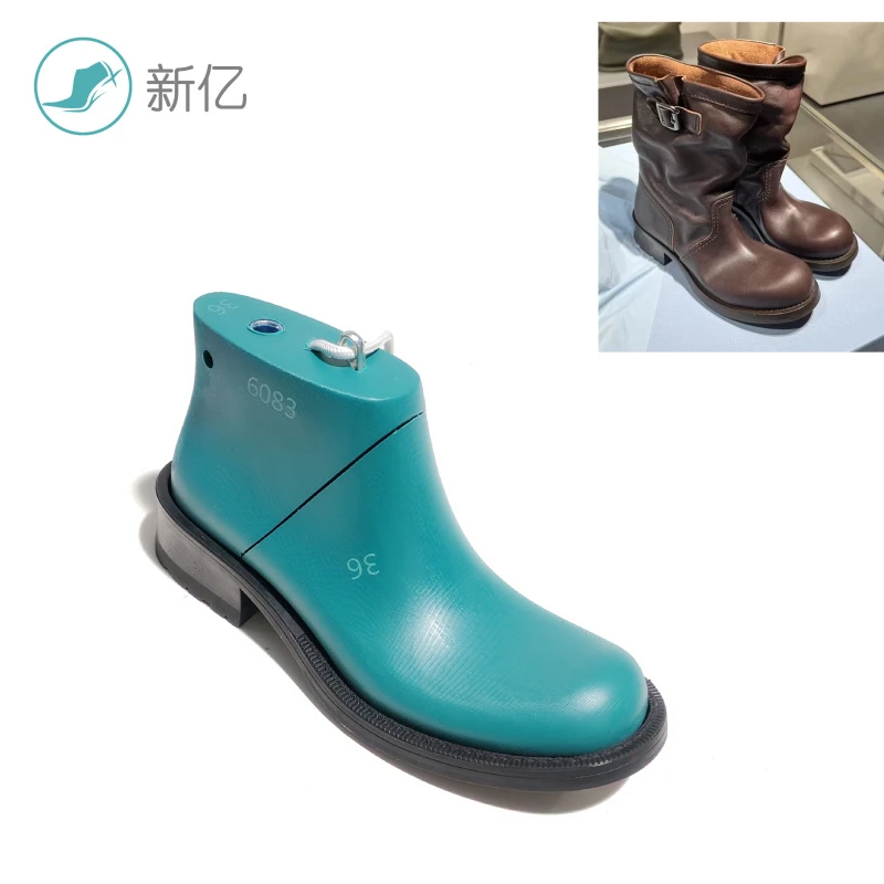 普L达女款皮带扣一脚蹬马丁靴楦头机车短靴骑士靴楦头确认板6083