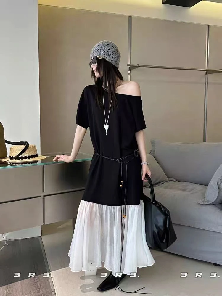 【非图片款】【下单备注编码】夏季休闲短袖不规则连衣裙长裙