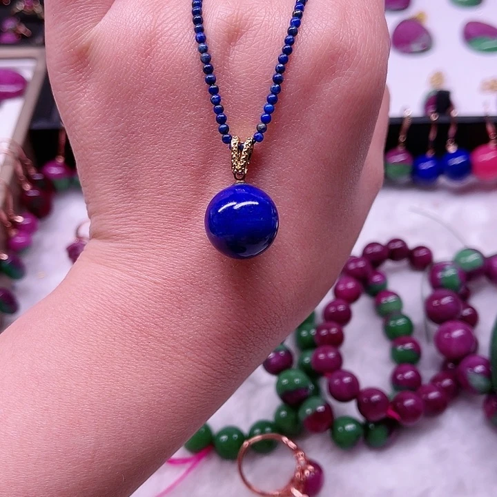 红宝石青金银S925镶嵌