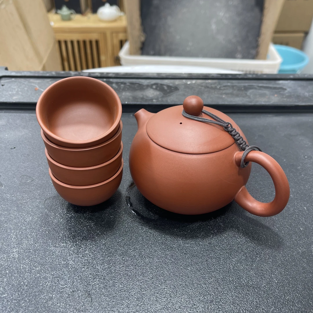260ml朱泥大红袍西施壶一壶四杯
