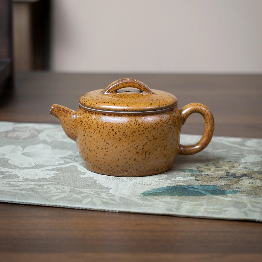 【境悟器】黄金瓷汉瓦壶.1442.创意高端茶器中式茶具.BL