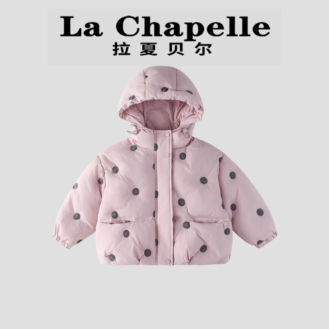 La Chapelle【拉夏贝尔】冬季新款洋气儿童波点绣花棉服LA2510