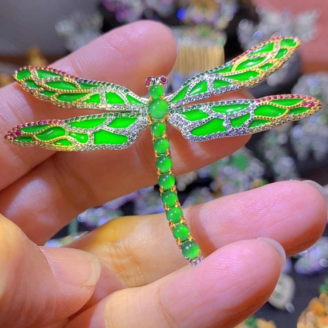 吊坠(不含链)银S925镶嵌翡翠