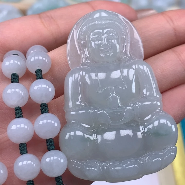 颈饰未镶嵌翡翠玉观音吊坠