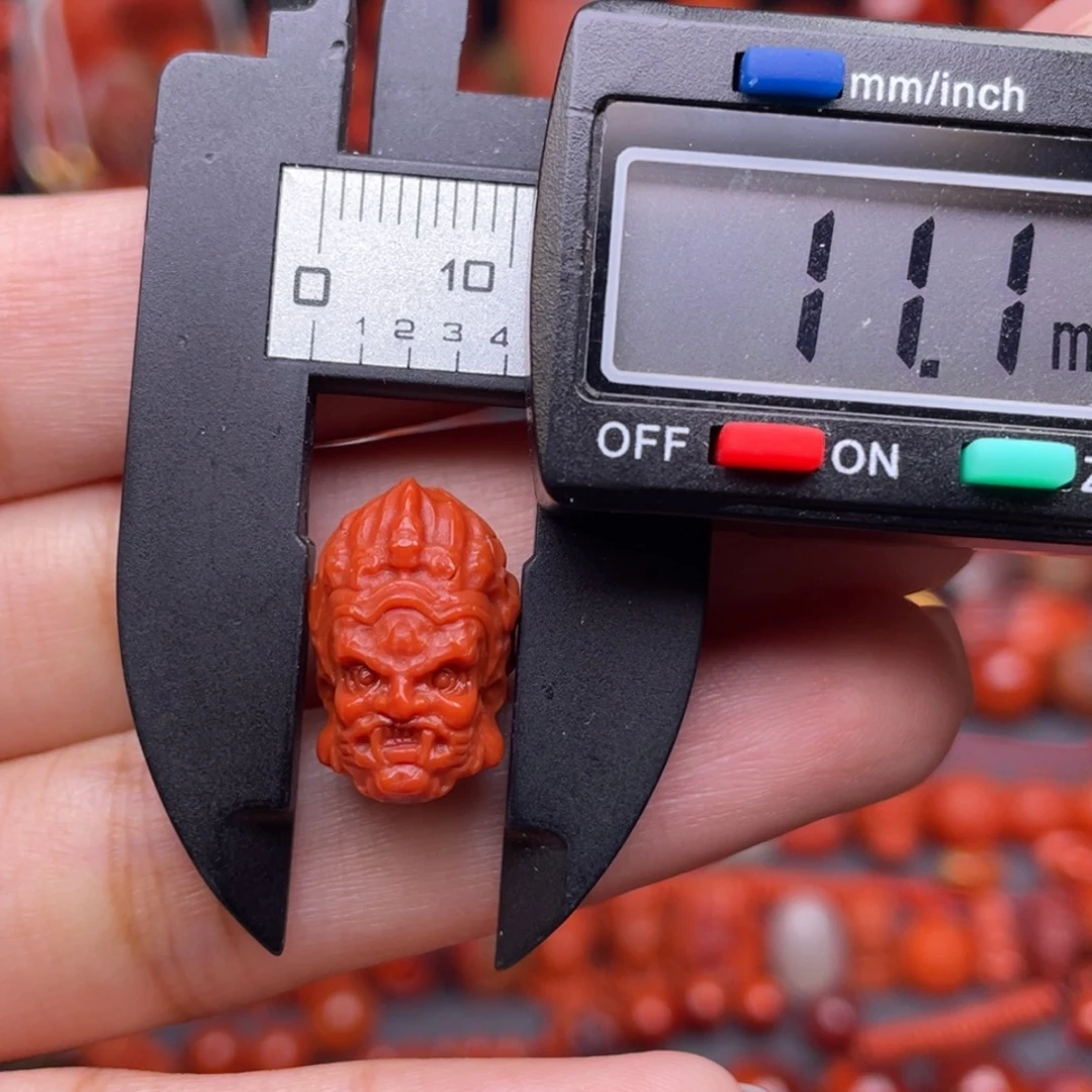 未镶嵌配饰南红玛瑙瓦西 精工大黑天款 顶珠 配珠 背云