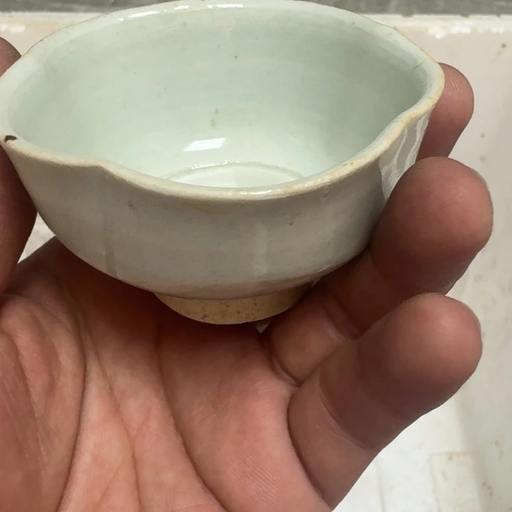 鑫**玩影青釉高足杯品相完整