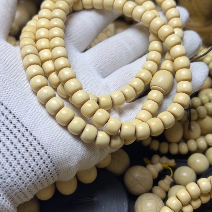 木质类五台山六道木原木精品老型珠9*7精品108