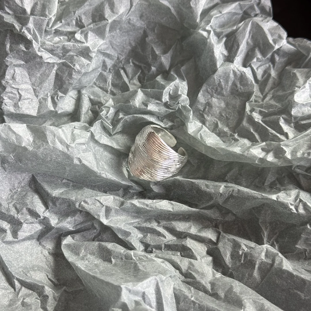 合金戒指 小众极简风金色多线戒指银色开口可调节素款手工