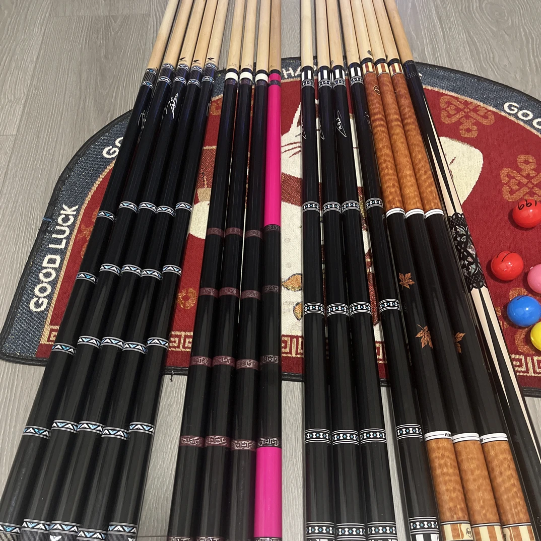 中式美式通用分体大头台球杆适合黑八九球入门使用