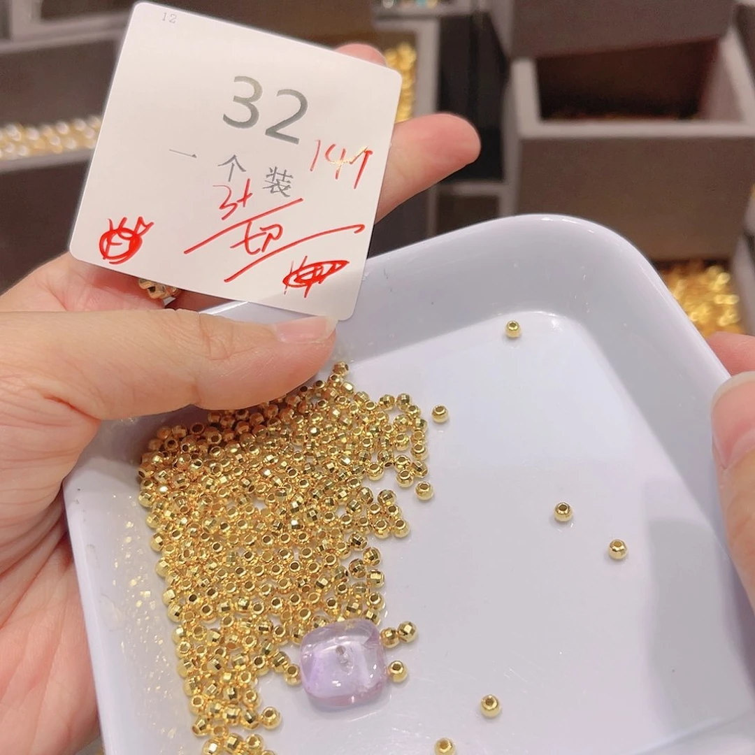 紫晶珠宝半成品银S925镀金镶嵌32