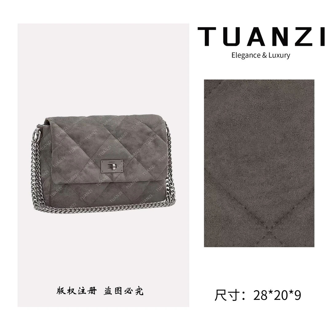 TUANZI『高端玩家』小香风气质秋冬新款腋下包 ZT-D8063-鹿皮灰
