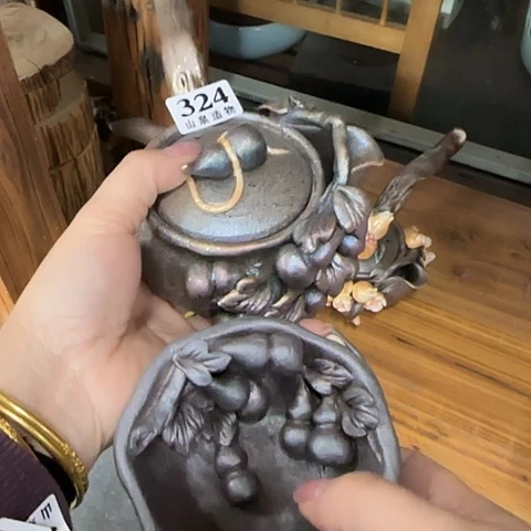 瓷片柴烧柴烧柴烧324一套