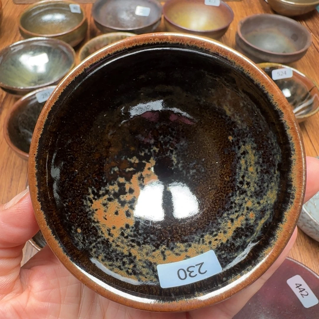 柴烧建盏茶盏茶杯230