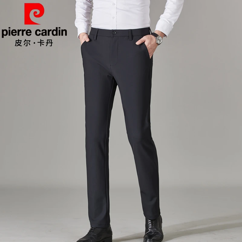 皮尔卡丹男士休闲裤高弹力商务休闲长裤男裤百搭男装舒适宽松西裤