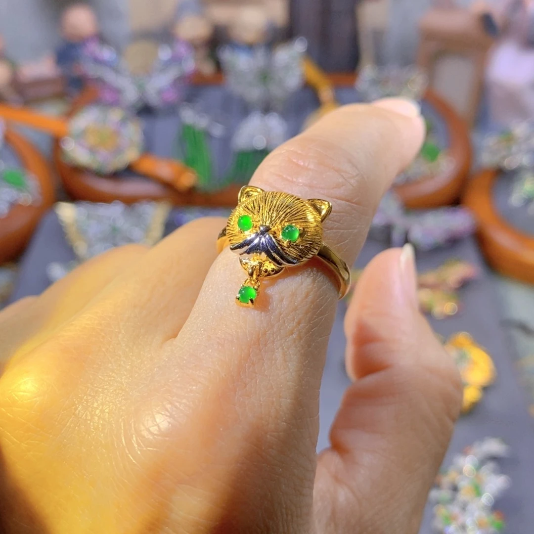 颈饰银S925镶嵌翡翠