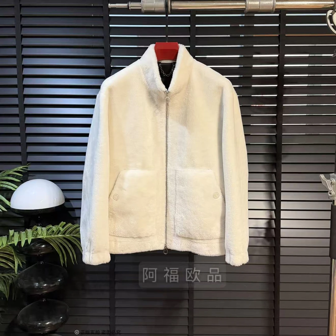 男士L*P冬季绒感羊毛混纺飞行员外套休闲25156保暖夹克加厚秋冬