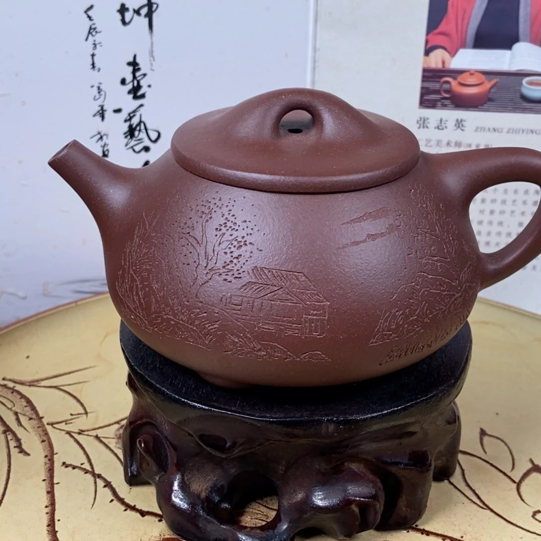 紫砂茶壶五号井底槽清老母亲制作280