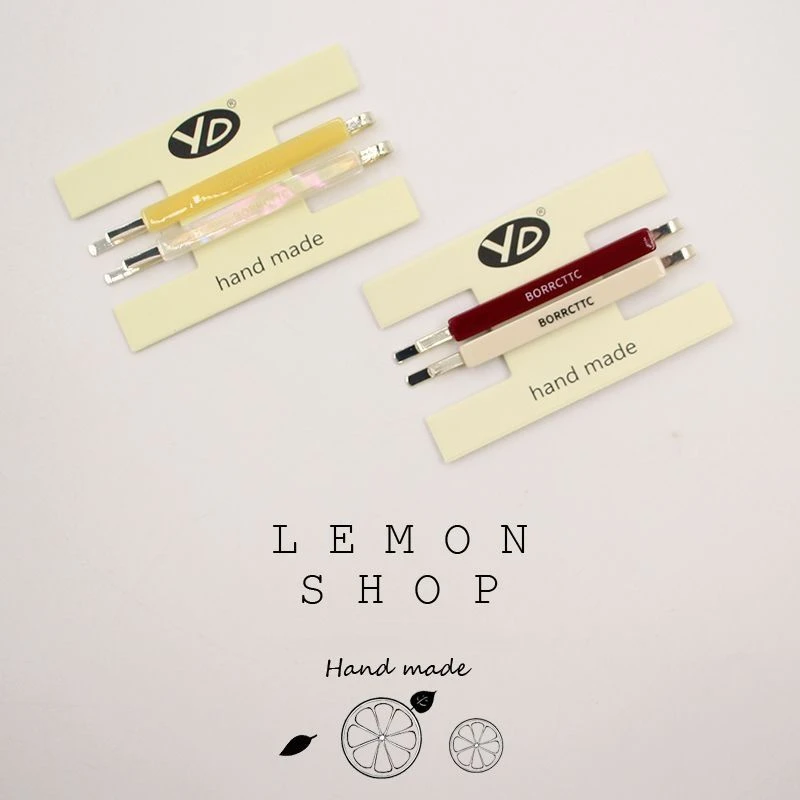 2025新款醋酸一字发夹后脑勺日系韩国侧边可爱刘海夹网红发卡发饰