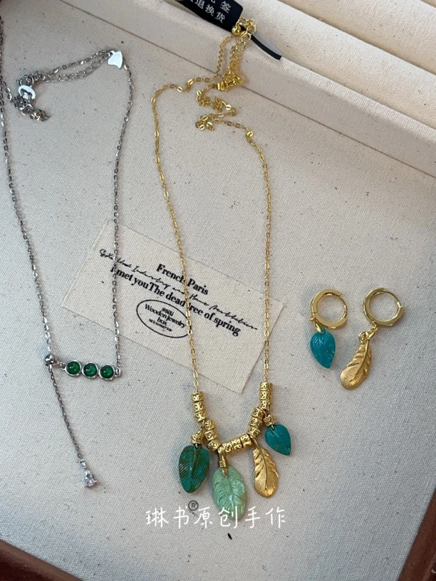 925银银制品 琳书原创设计纯银直播间多样性发货手工项链首饰镶嵌