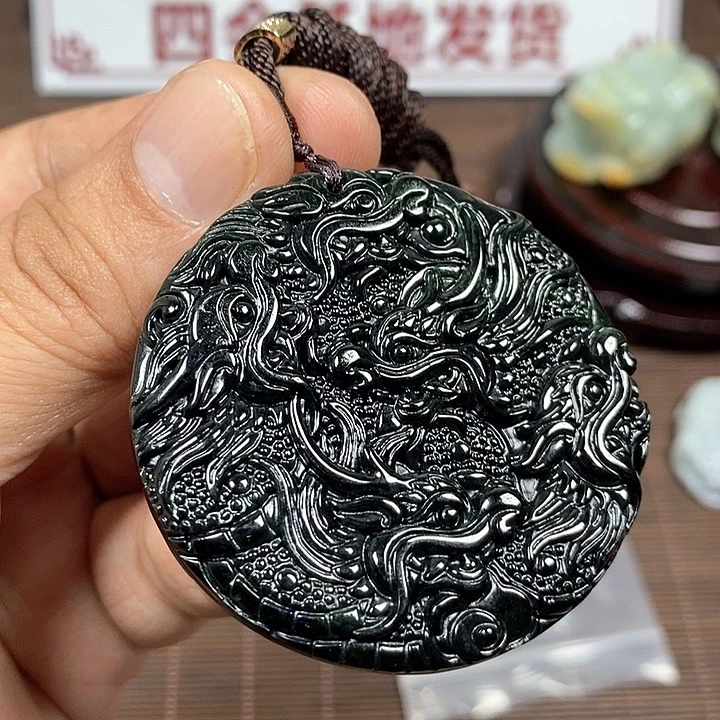 颈饰未镶嵌翡翠天然翡翠玉A货配证书