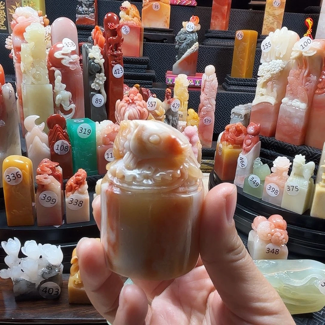 寿山石印石如鱼得水