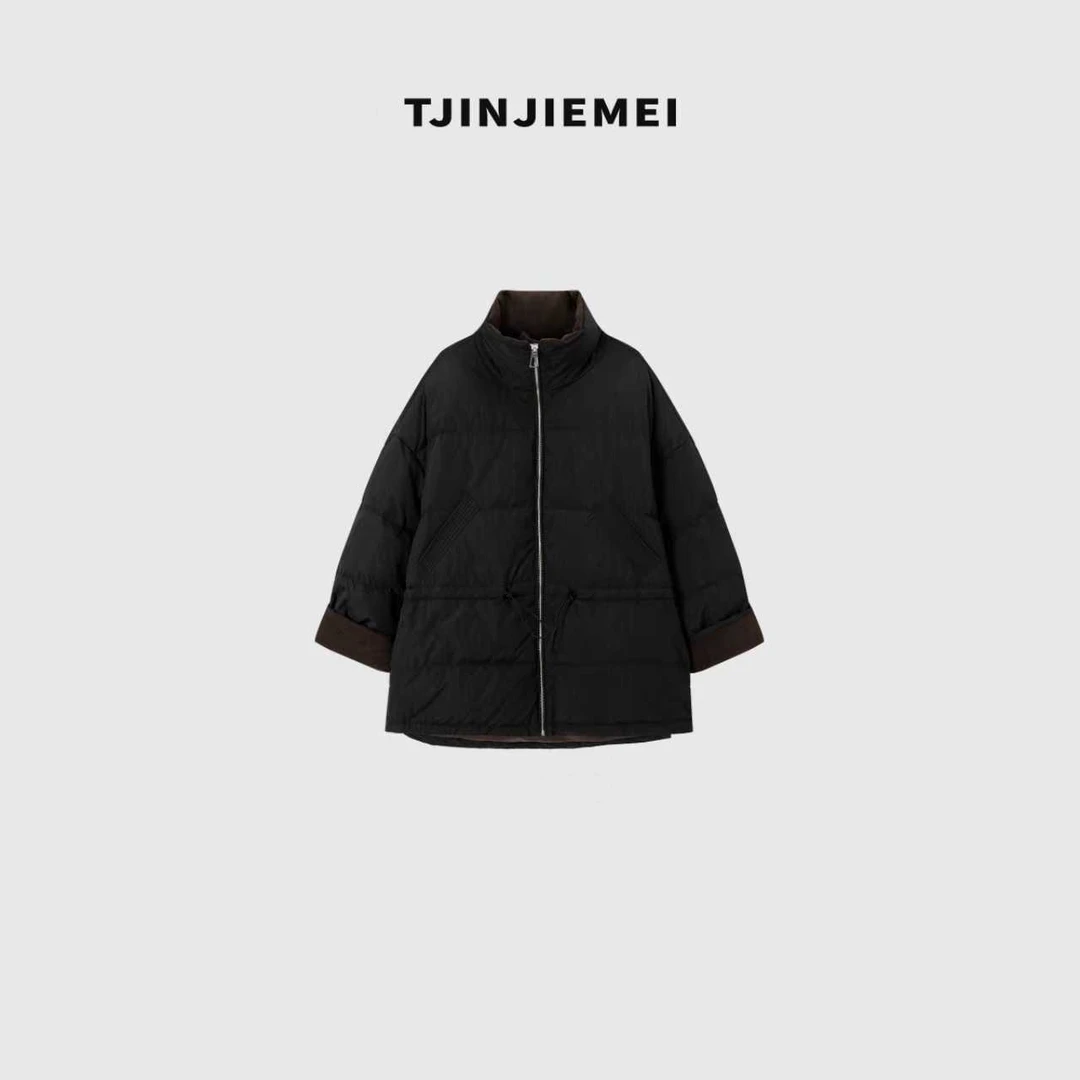 娟娟【曲线】设计感撞色收腰显瘦羽绒服YRF2510-25653