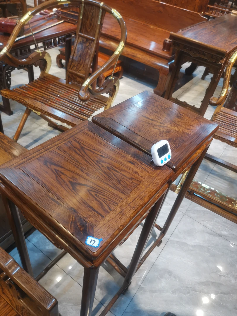 17螺穗木艺一物一拍花架一对