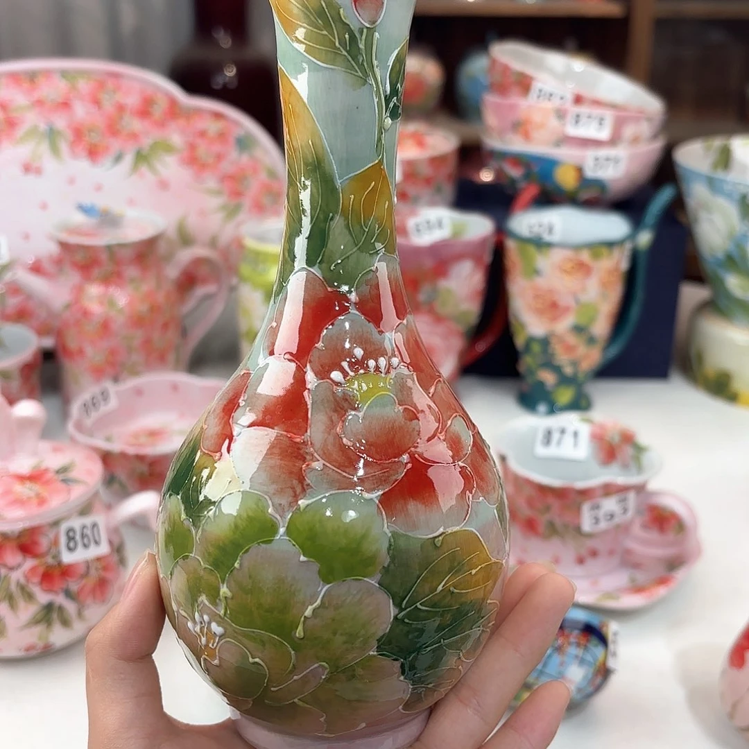 景德镇手绘高温釉下彩陶瓷茶具