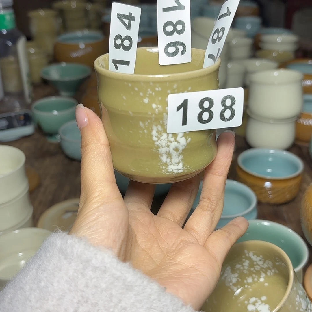 龙泉云间青瓷小米茶器