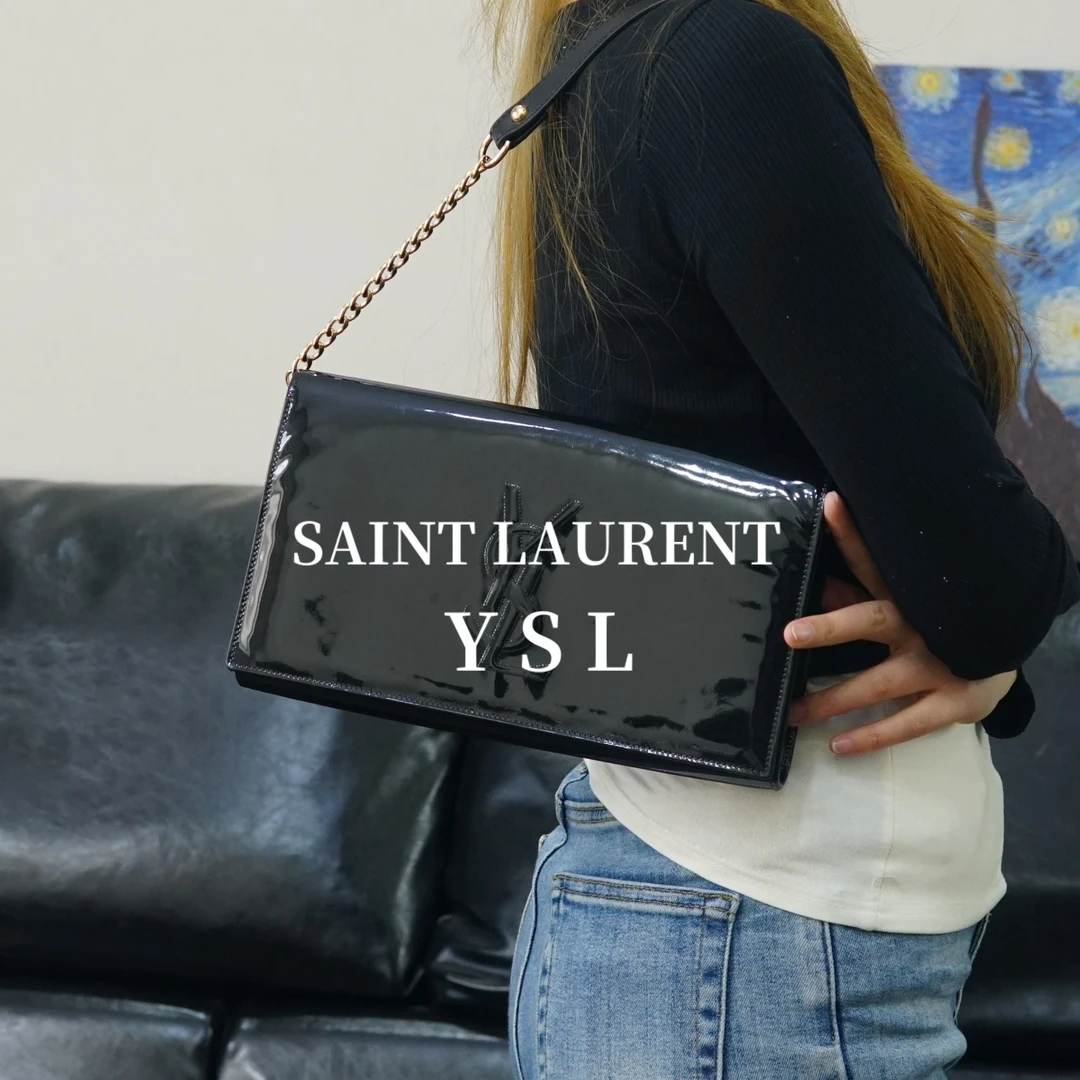 95新 YSL/圣罗兰 黑色单肩包/HD03701027/1027